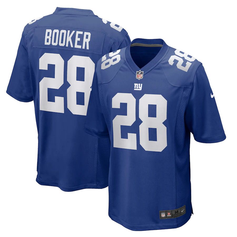 Men New York Giants #28 Devontae Booker Nike Royal Game Player NFL Jersey